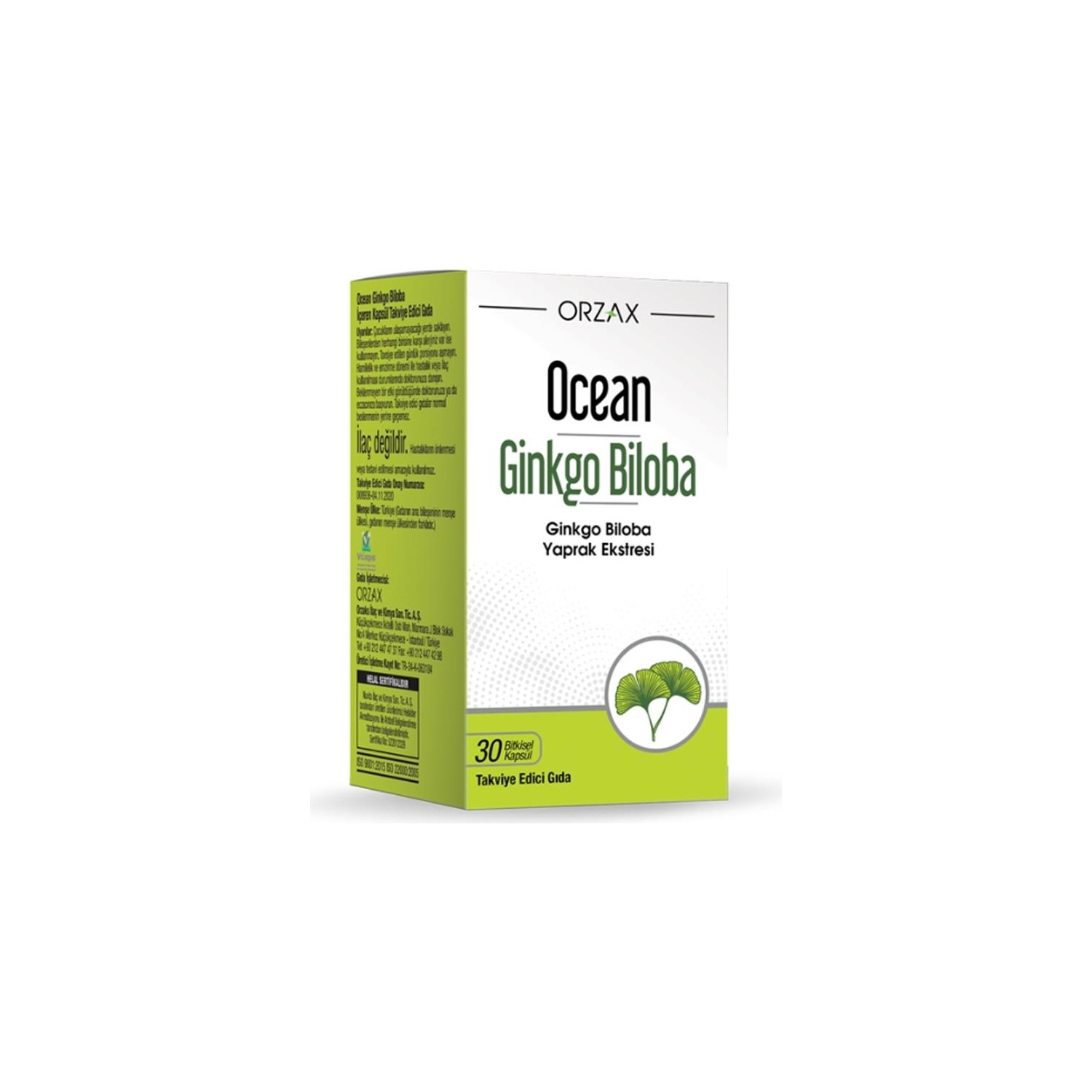 Пищевая добавка Orzax Ocean Ginkgo Biloba Supplementary Food, 30 капсул активная добавка balen ginkgo biloba 60 капсул