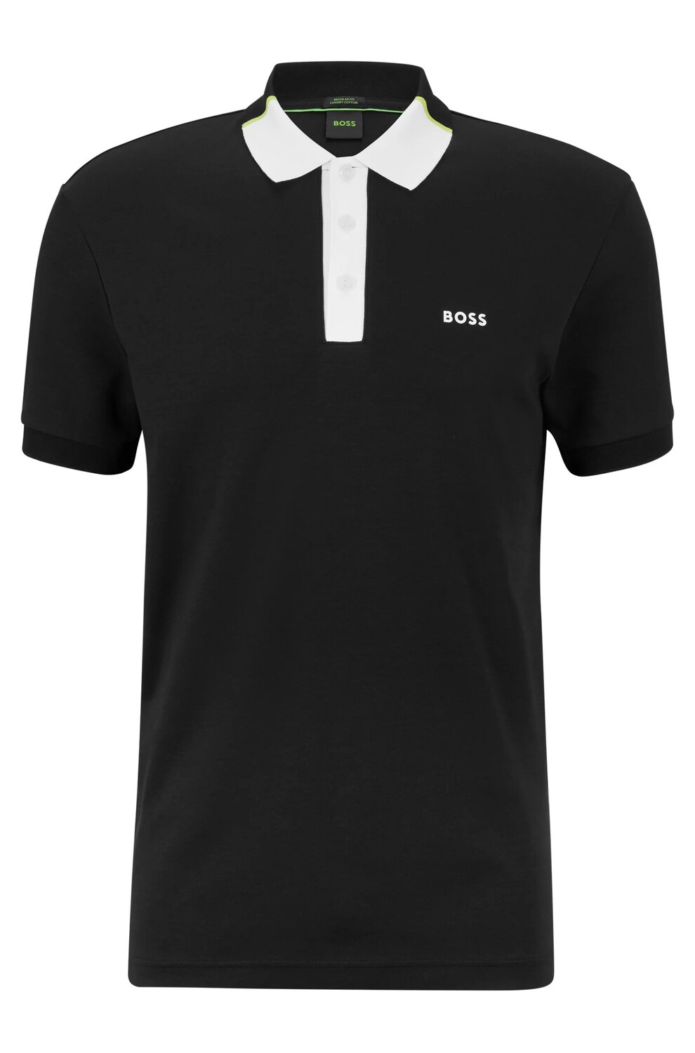 

Рубашка-поло Hugo/Hugo Boss Regular-fit In Interlock Cotton, чёрный