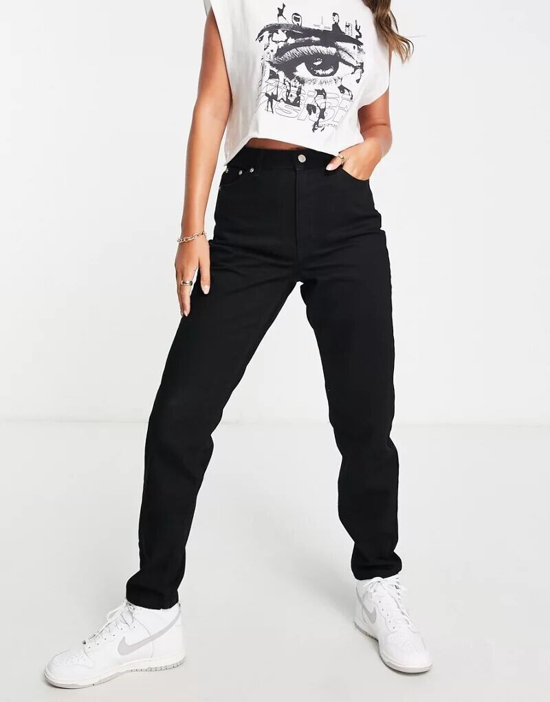 

Черные джинсы Topshop Mom