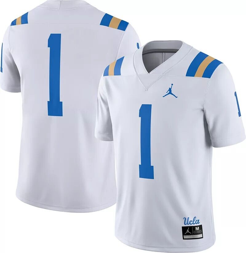 

Мужское белое футбольное джерси Jordan UCLA Bruins #1 Dri-FIT Game