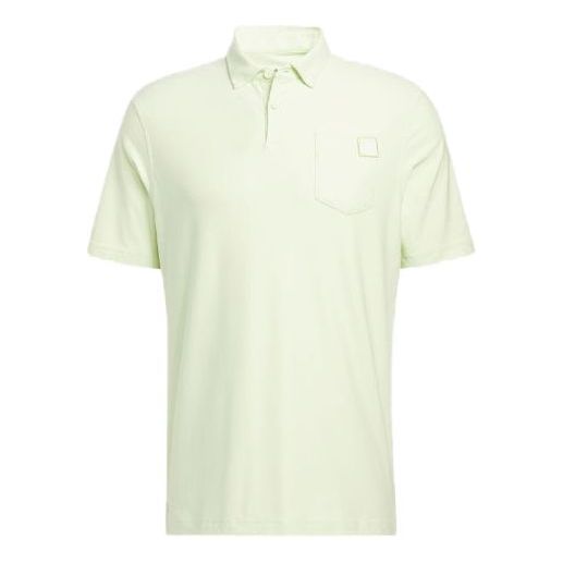 Футболка Men's adidas Solid Color Patch Pocket Short Sleeve Green Polo Shirt, зеленый