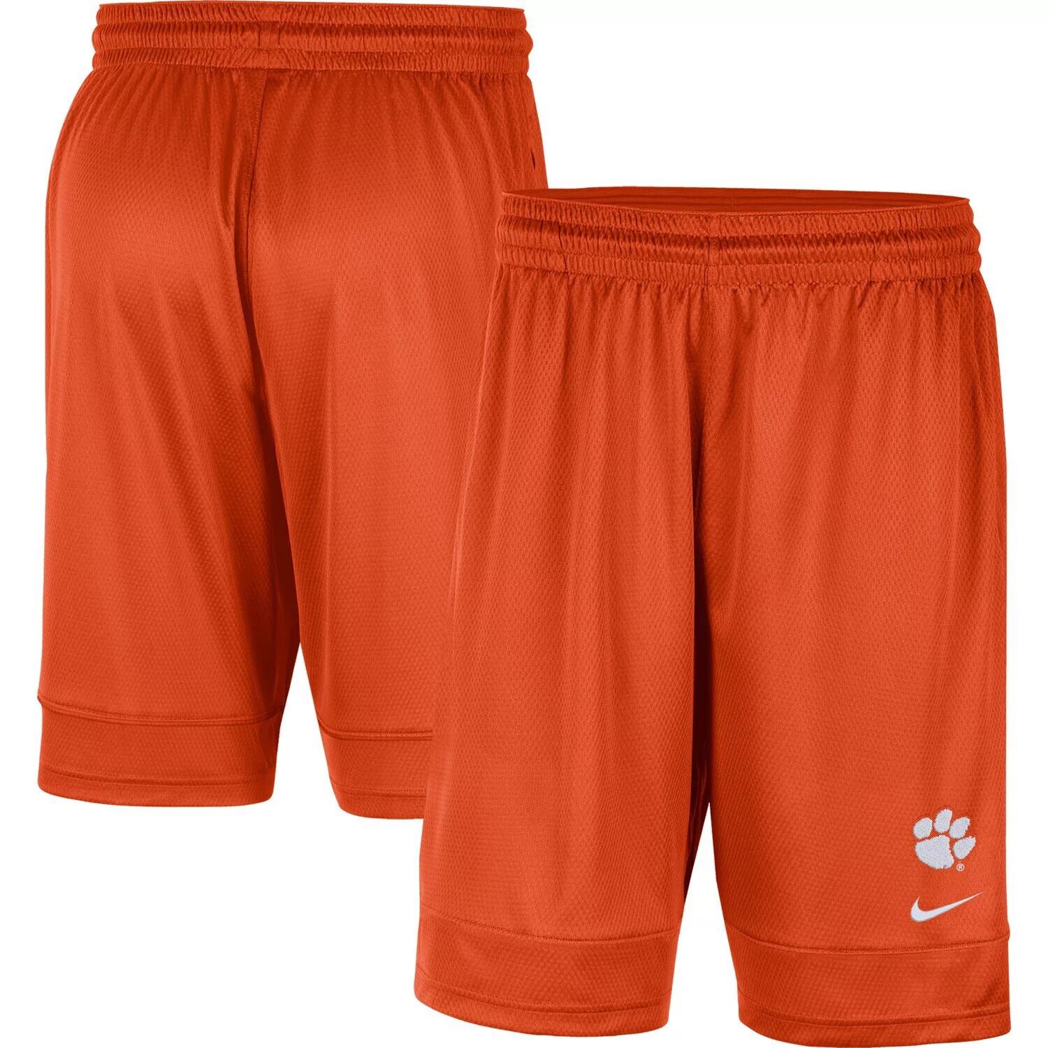 Мужские оранжевые шорты Clemson Tigers Fast Break Team Performance Nike