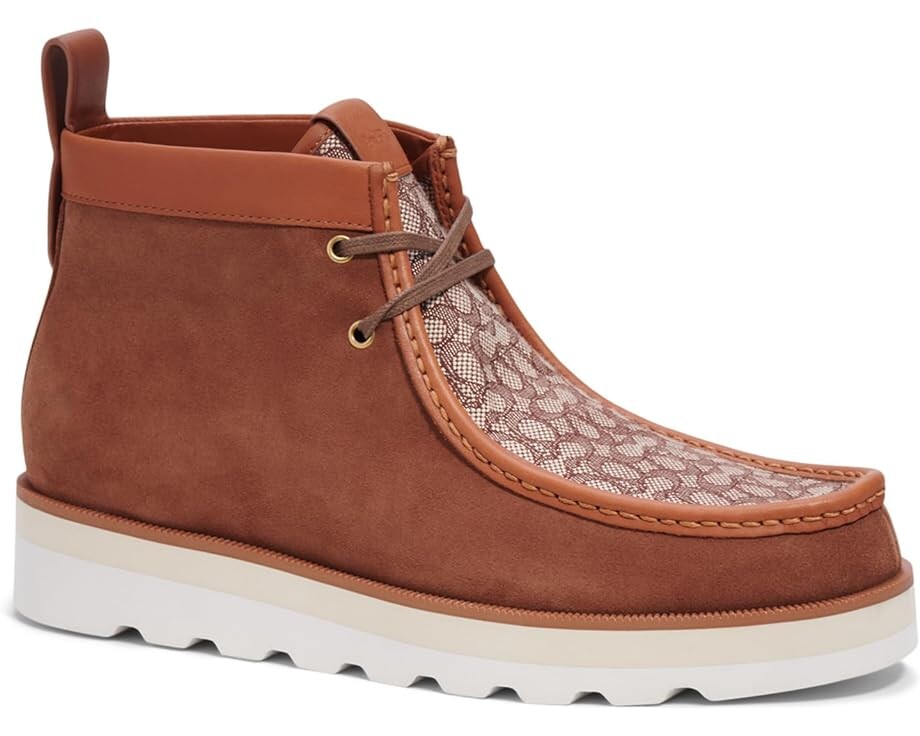 

Ботинки COACH Micro Signature Suede Chukka Boot, цвет Saddle