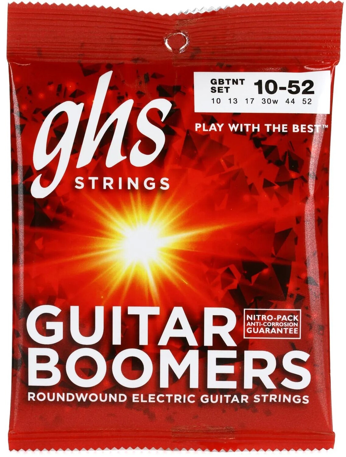 

Струны для электрогитары GHS GBTNT Guitar Boomers — .010-.052, тонкие-толстые