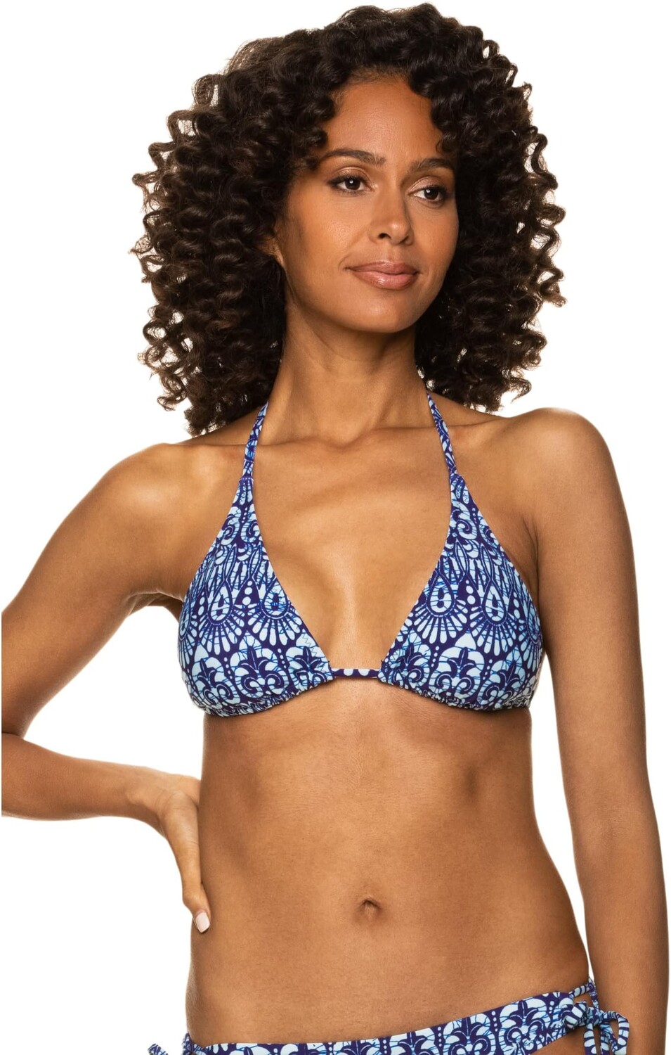 

Верх бикини-стринги Helen Jon, цвет Island Batik Navy Multi