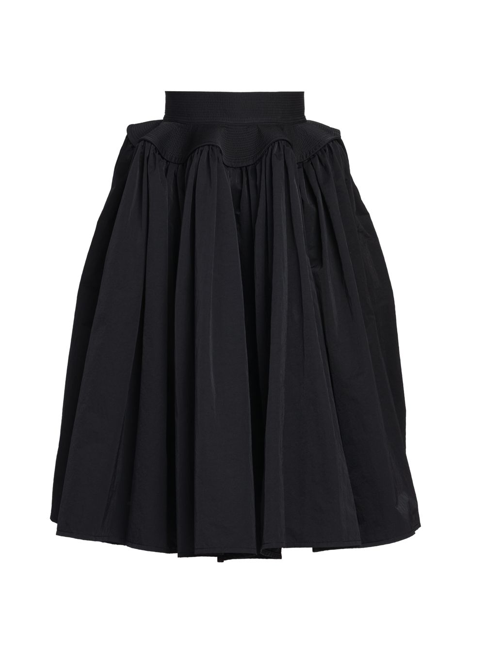 цена Расклешенная юбка-миди со складками Bottega Veneta, черный