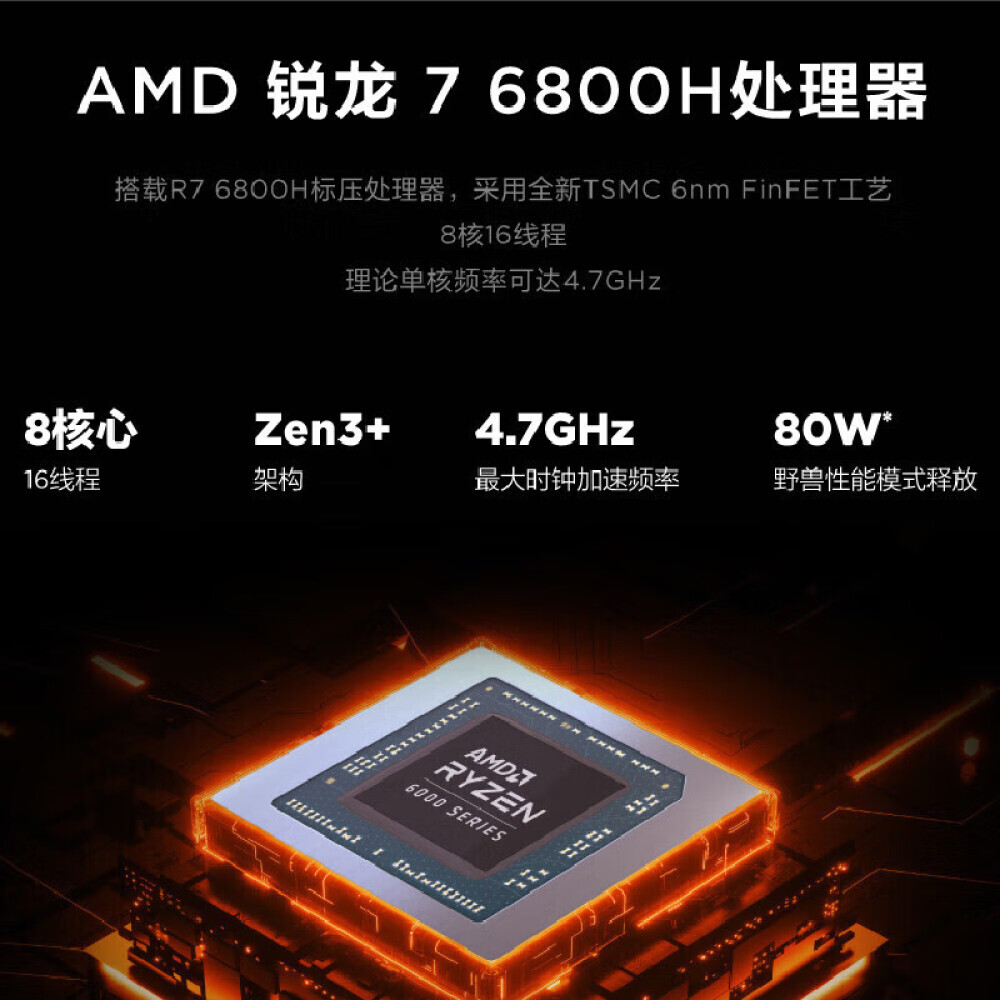 

Ноутбук игровой Lenovo Savior R7000P 15,6" R7-6800H 16G 512G RTX3050Ti 2.5k 165Hz, серый
