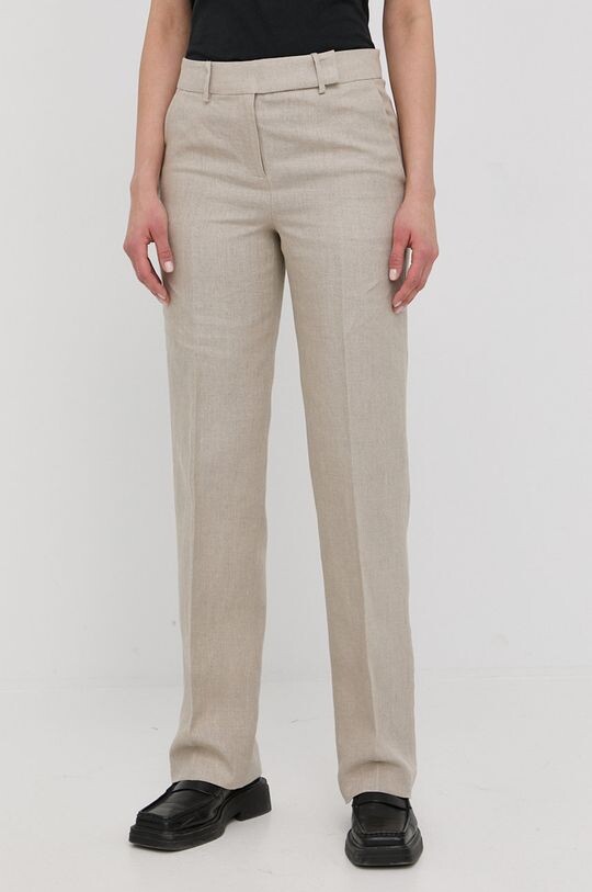 

Льняные брюки MS23015A19 MICHAEL Michael Kors, бежевый