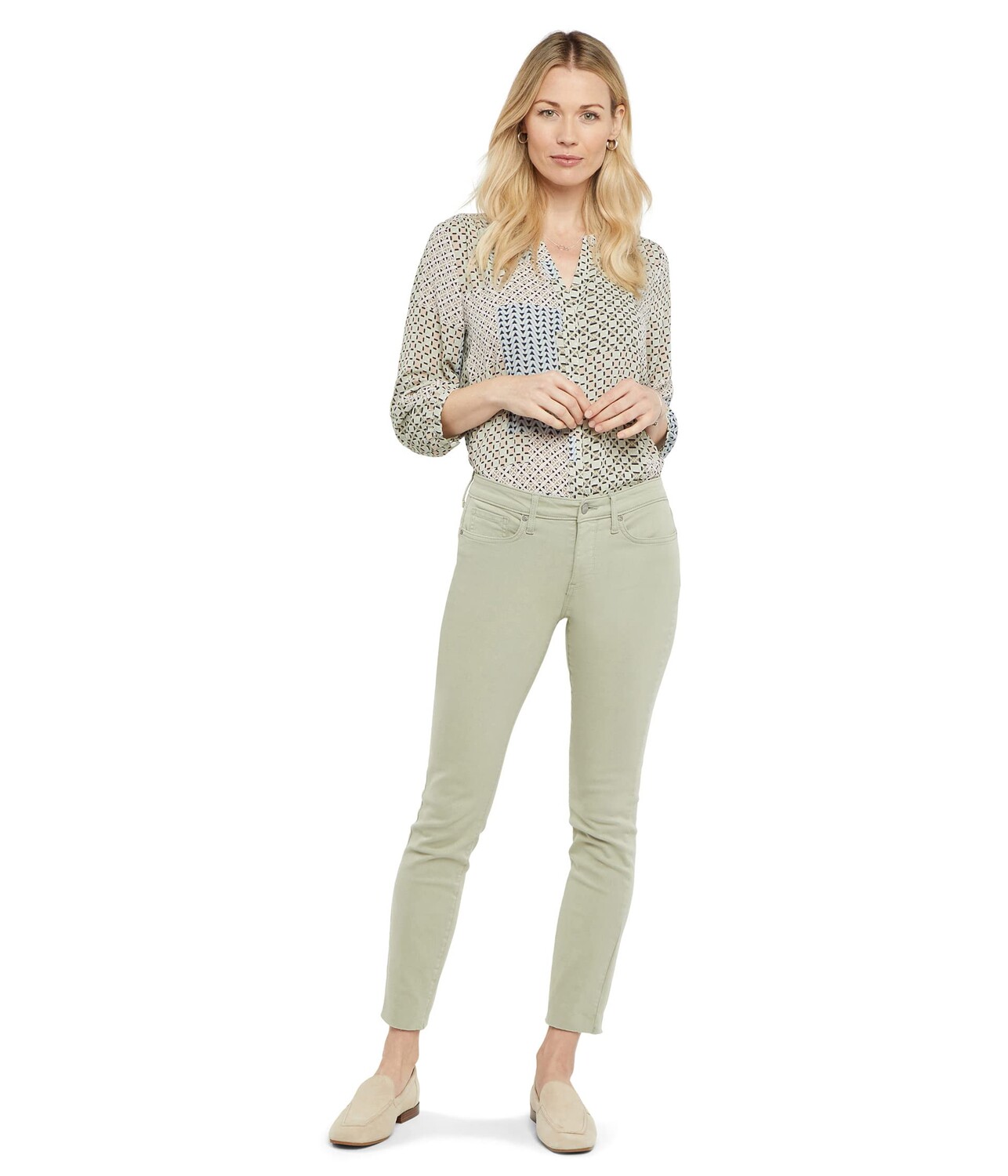

Джинсы NYDJ, Alina Leggings Ankle Raw Hem in Bamboo
