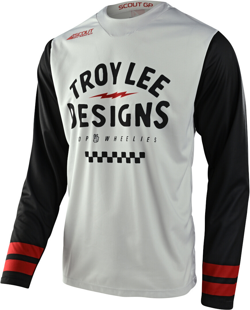Джерси Troy Lee Designs Scout GP Ride On Мотокросс, серо-белые