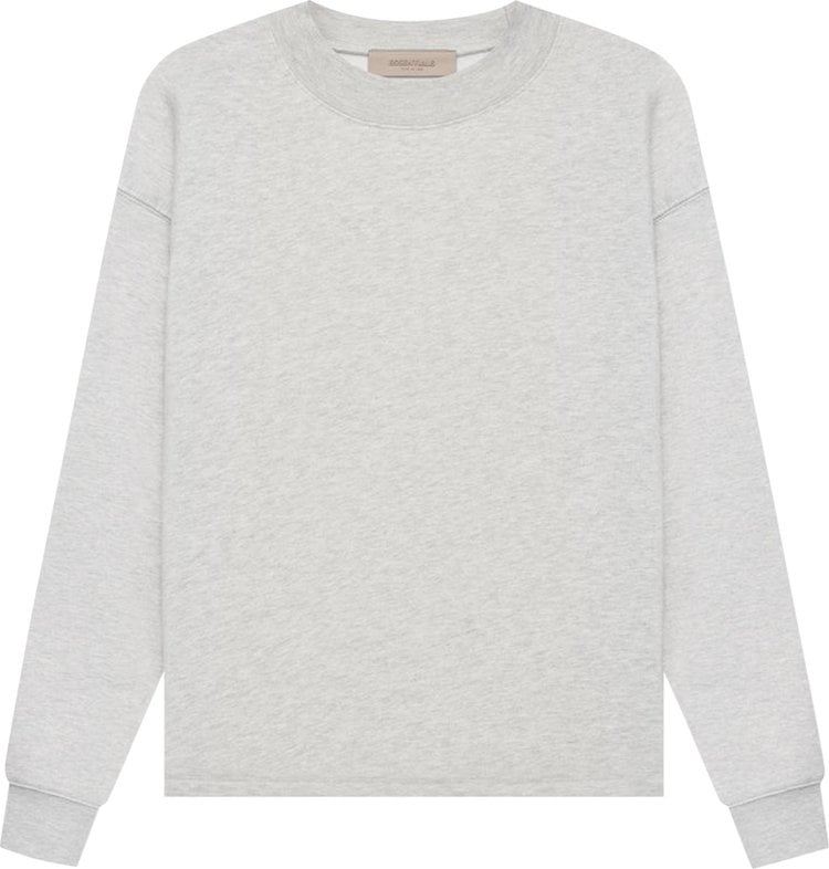 Толстовка Fear of God Essentials Relaxed Crewneck 'Light Oatmeal', серый - фото