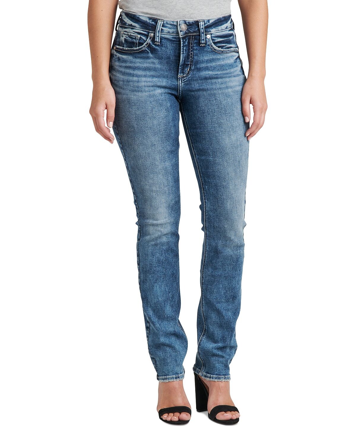 

Женские джинсы прямого кроя suki из денима Silver Jeans Co.