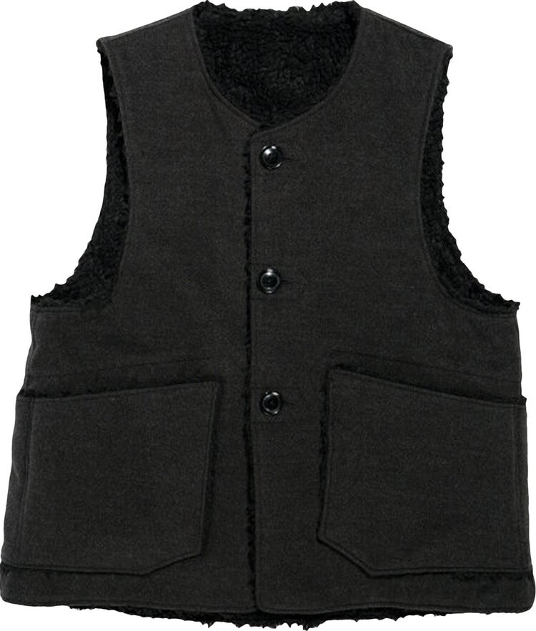 

Жилет Engineered Garments Polyester Fake Melton Over Vest 'Black', черный