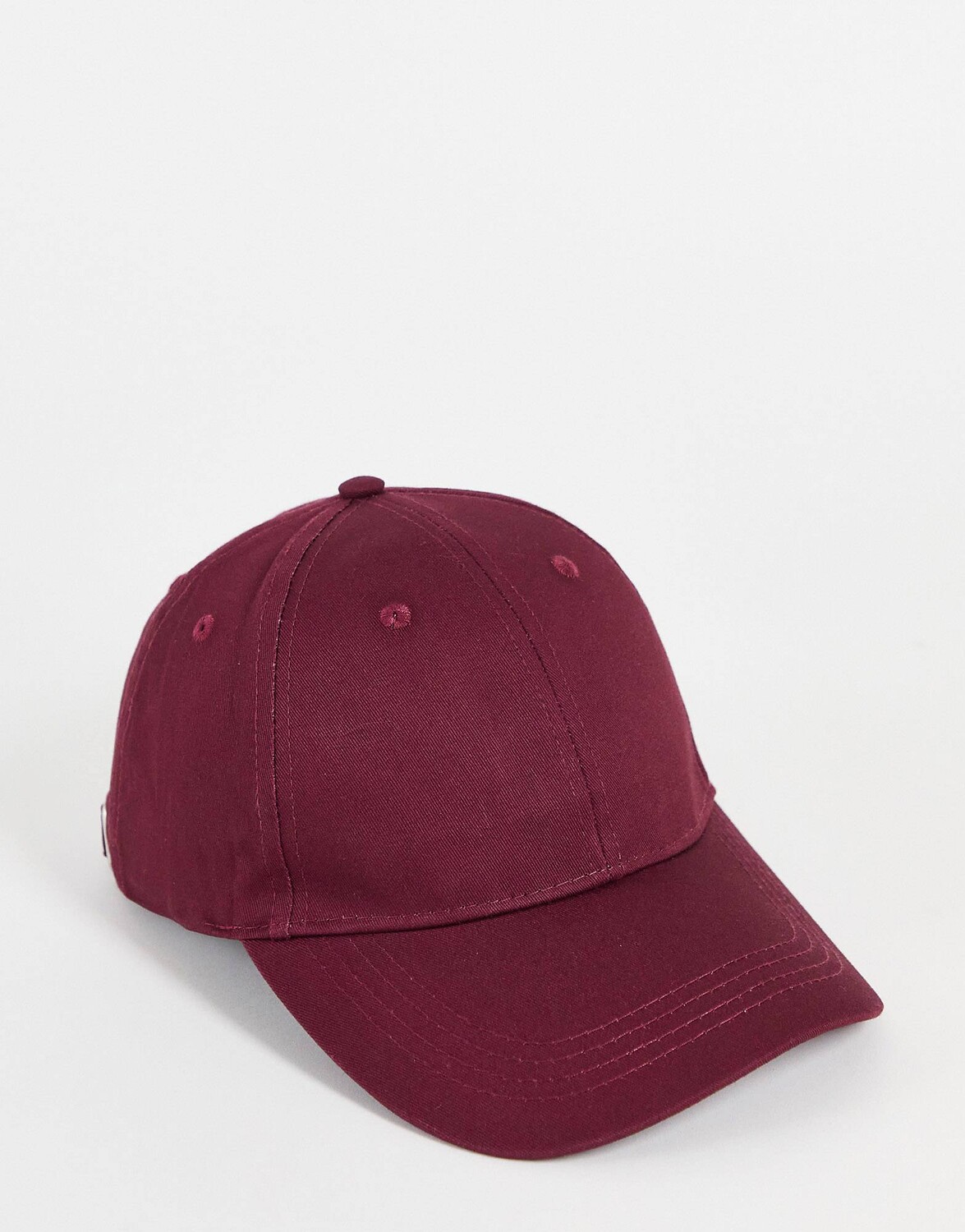 

Бейсболка бордового цвета из хлопка ASOS DESIGN