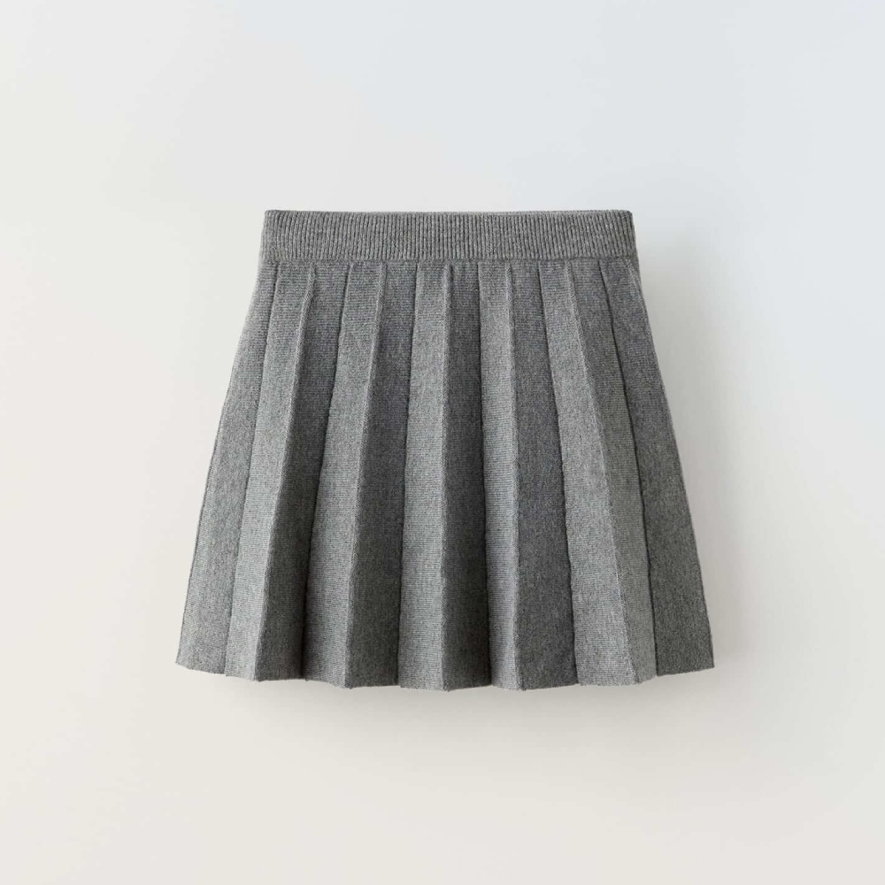 Юбка для девочек Zara Ruffled, серый юбка для девочек zara midi угольно черный
