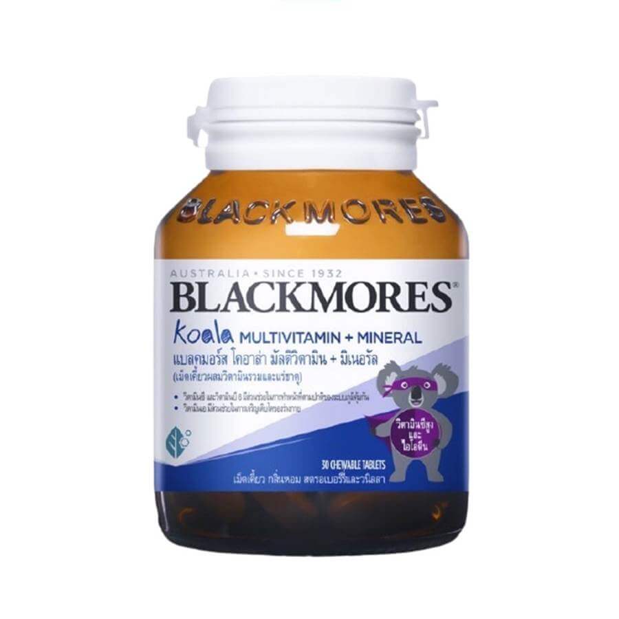 Мультивитамины + минералы Blackmores Kids Koala Multivitamin + Mineral, 30 жевательных таблеток orihiro мультивитамины со вкусом клубники таблетки 180 шт