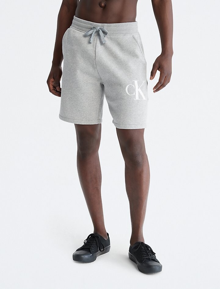 

Флисовые шорты с монограммой и логотипом Calvin Klein
