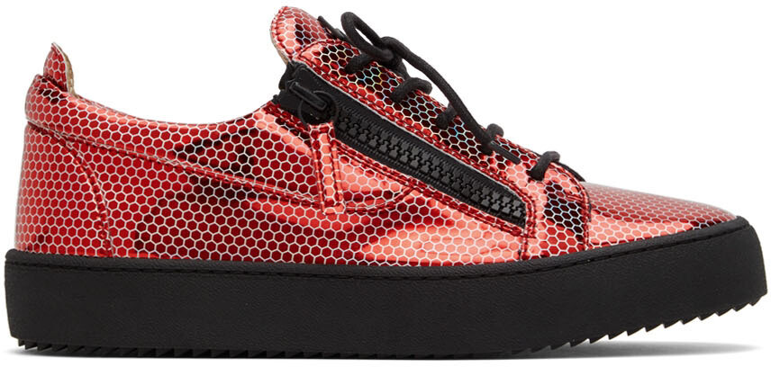 

Красные кроссовки с эффектом металлик Giuseppe Zanotti