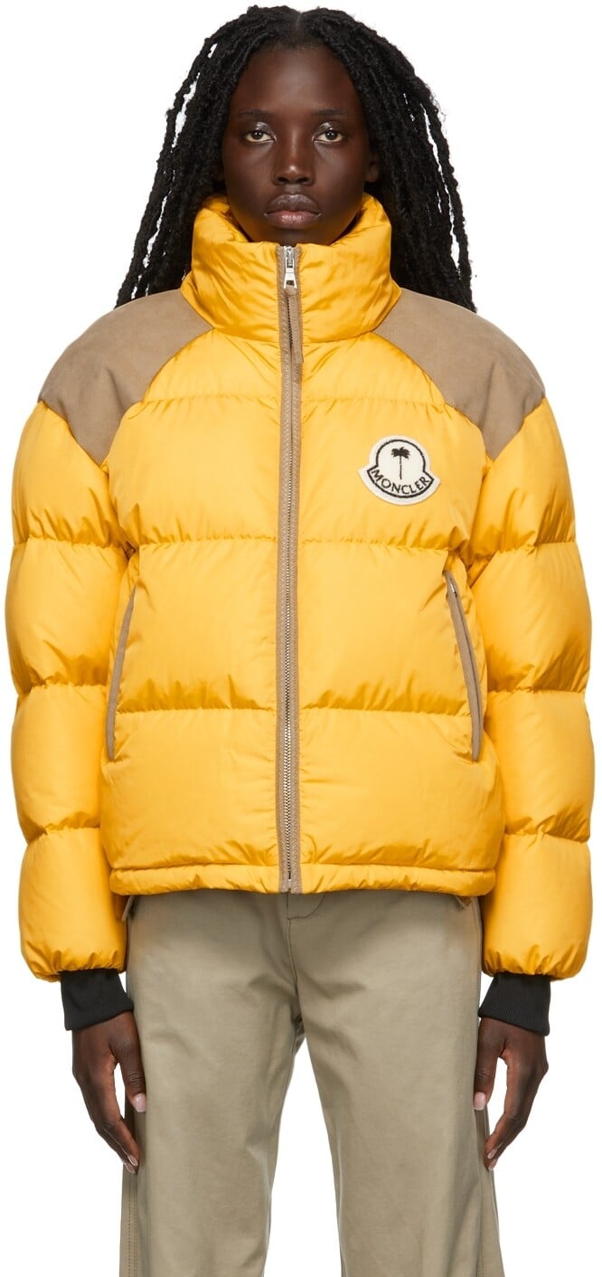 

Желтая пуховая куртка Moncler Palm Angels 8 Moncler Moncler Genius, Желтый