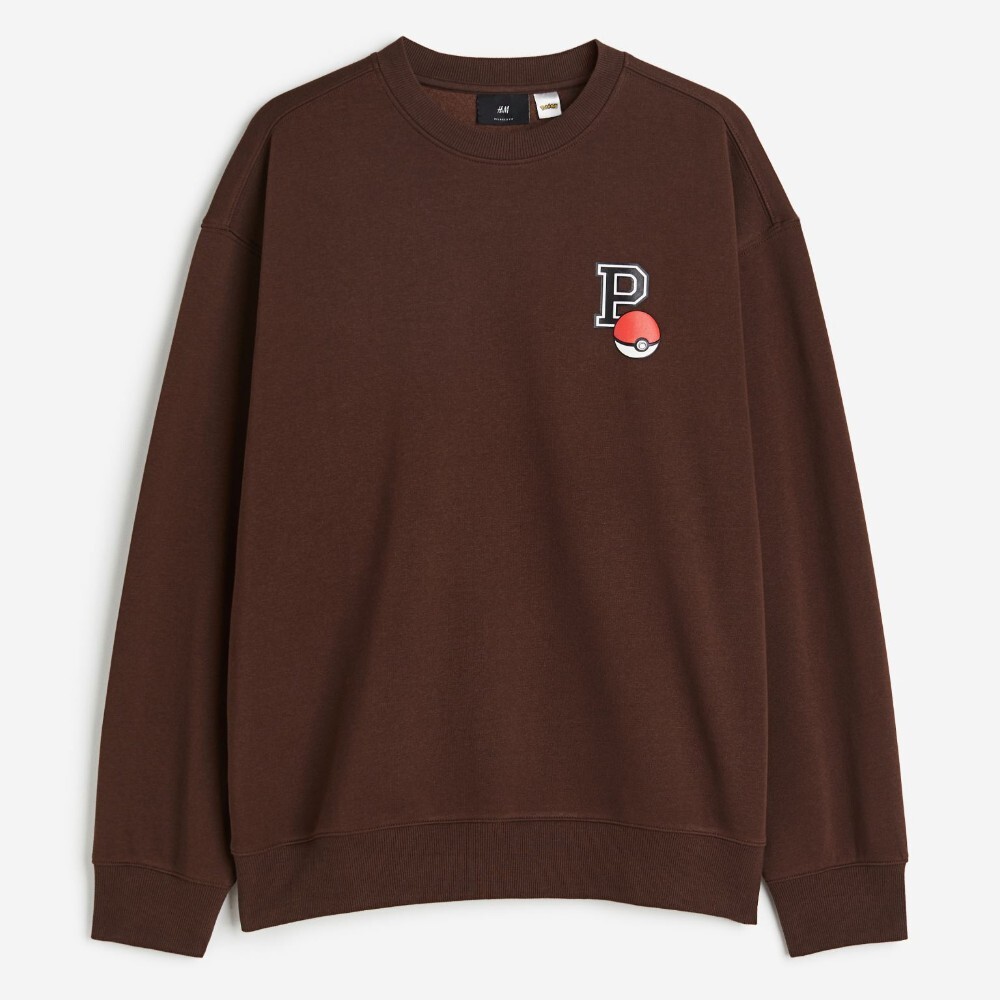 

Свитшот H&M Relaxed Fit Pokémon, коричневый
