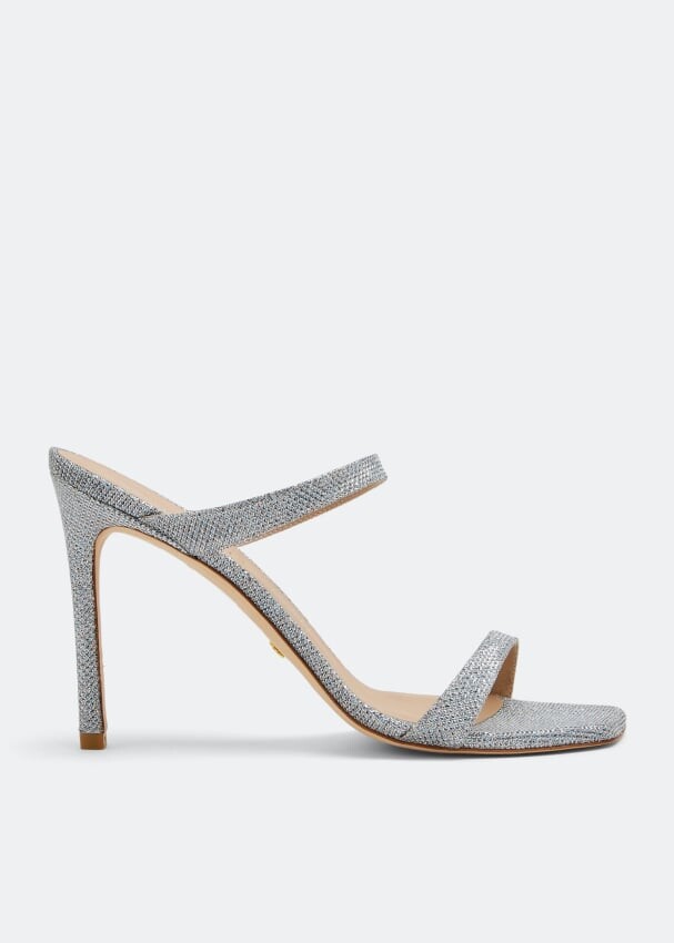 

Мюли STUART WEITZMAN Aleena 100 mules, серебряный