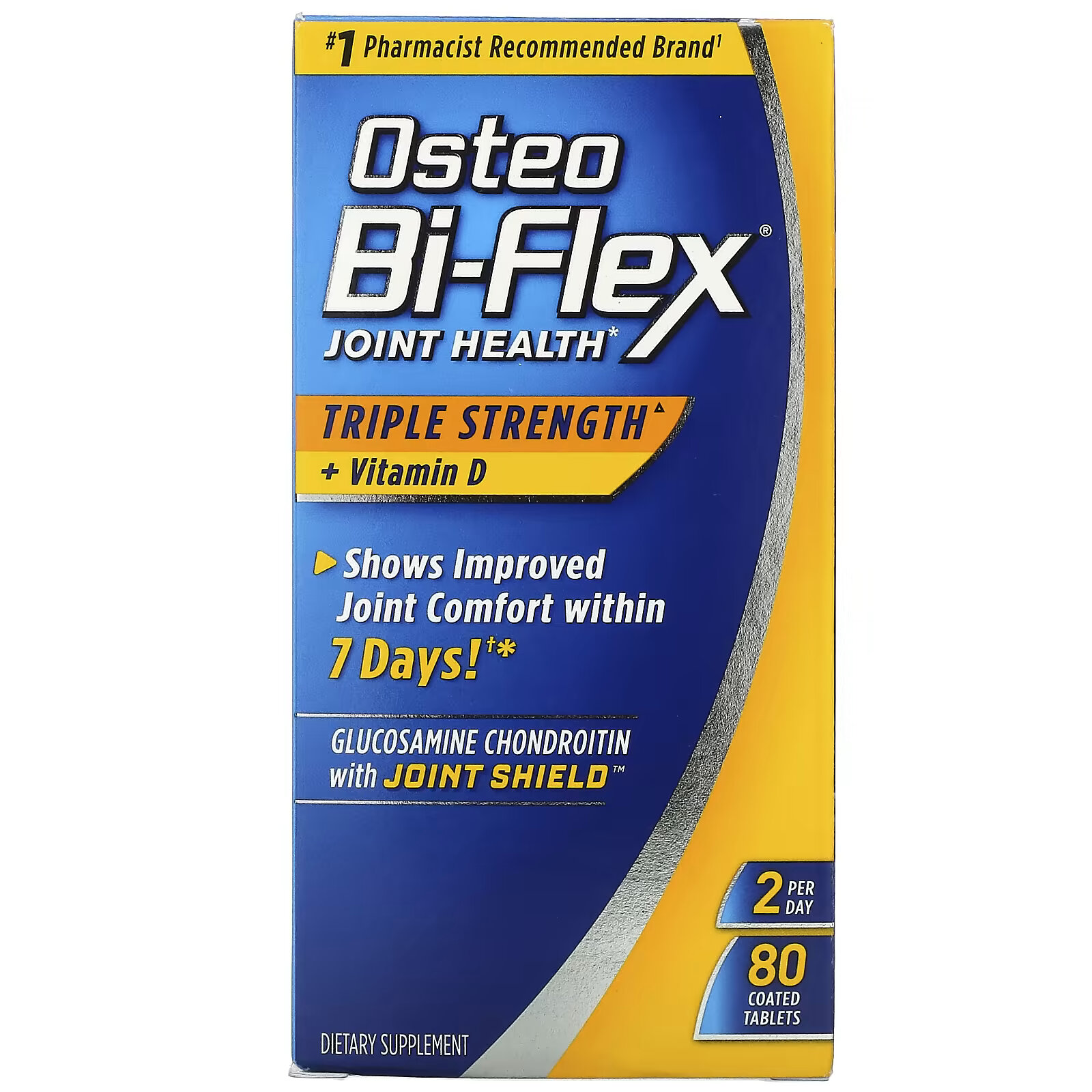 Osteo Bi-Flex, добавка для здоровья суставов, тройной концентрации, с витамином D, 80 таблеток, покрытых оболочкой