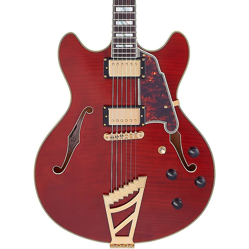 Электрогитара D'Angelico Excel Series DC Semi-Hollow Electric Guitar With USA Seymour Duncan Humbuckers and Stairstep Tailpiece Viola