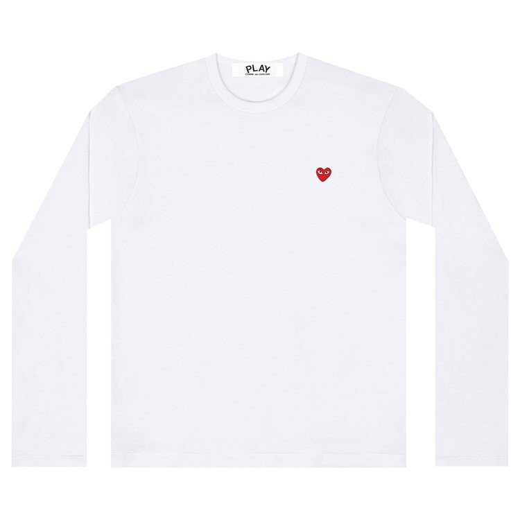 

Футболка Comme des Garçons PLAY Mini Heart Long-Sleeve T-Shirt 'White', белый