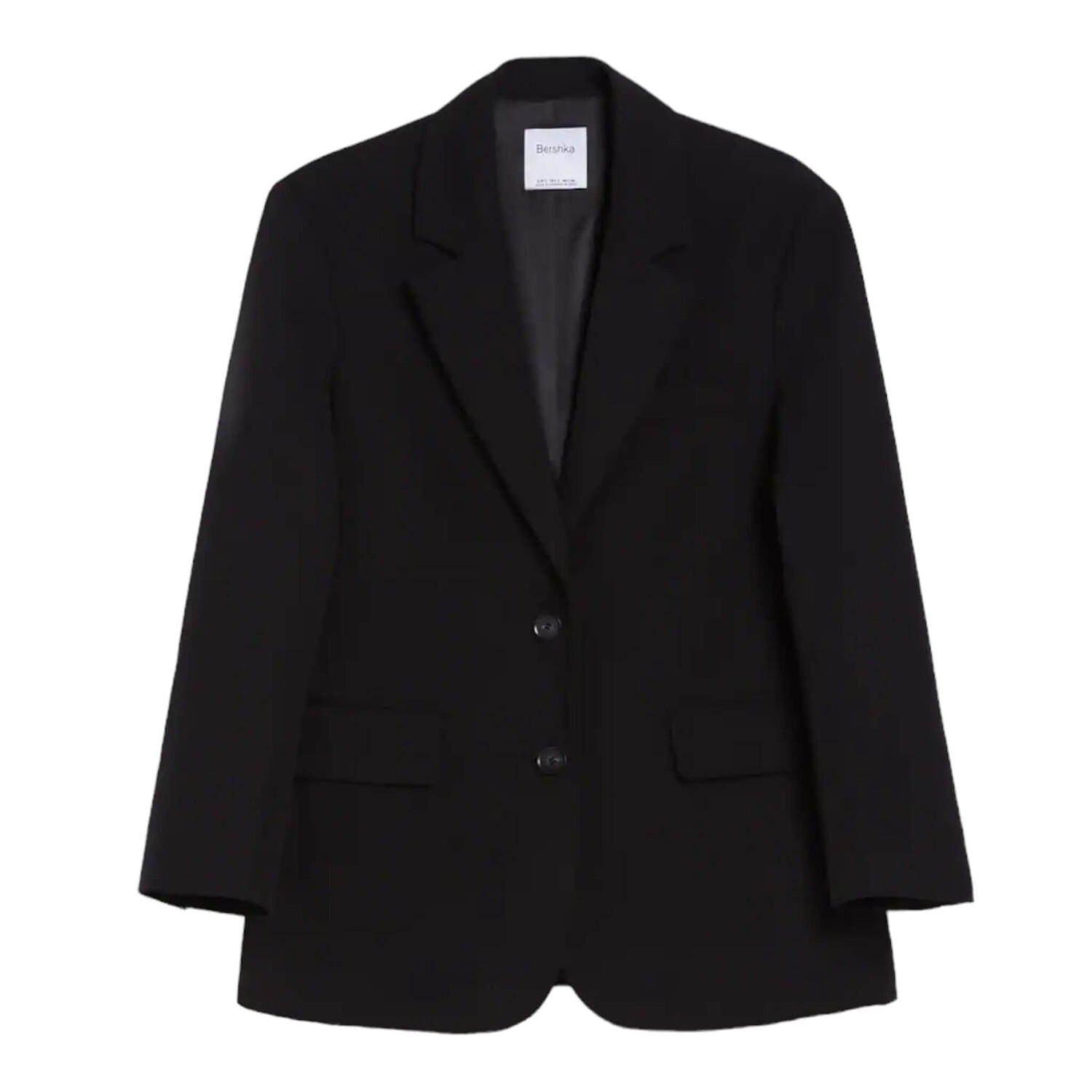 

Пиджак Bershka Loose Fit Tailored, черный
