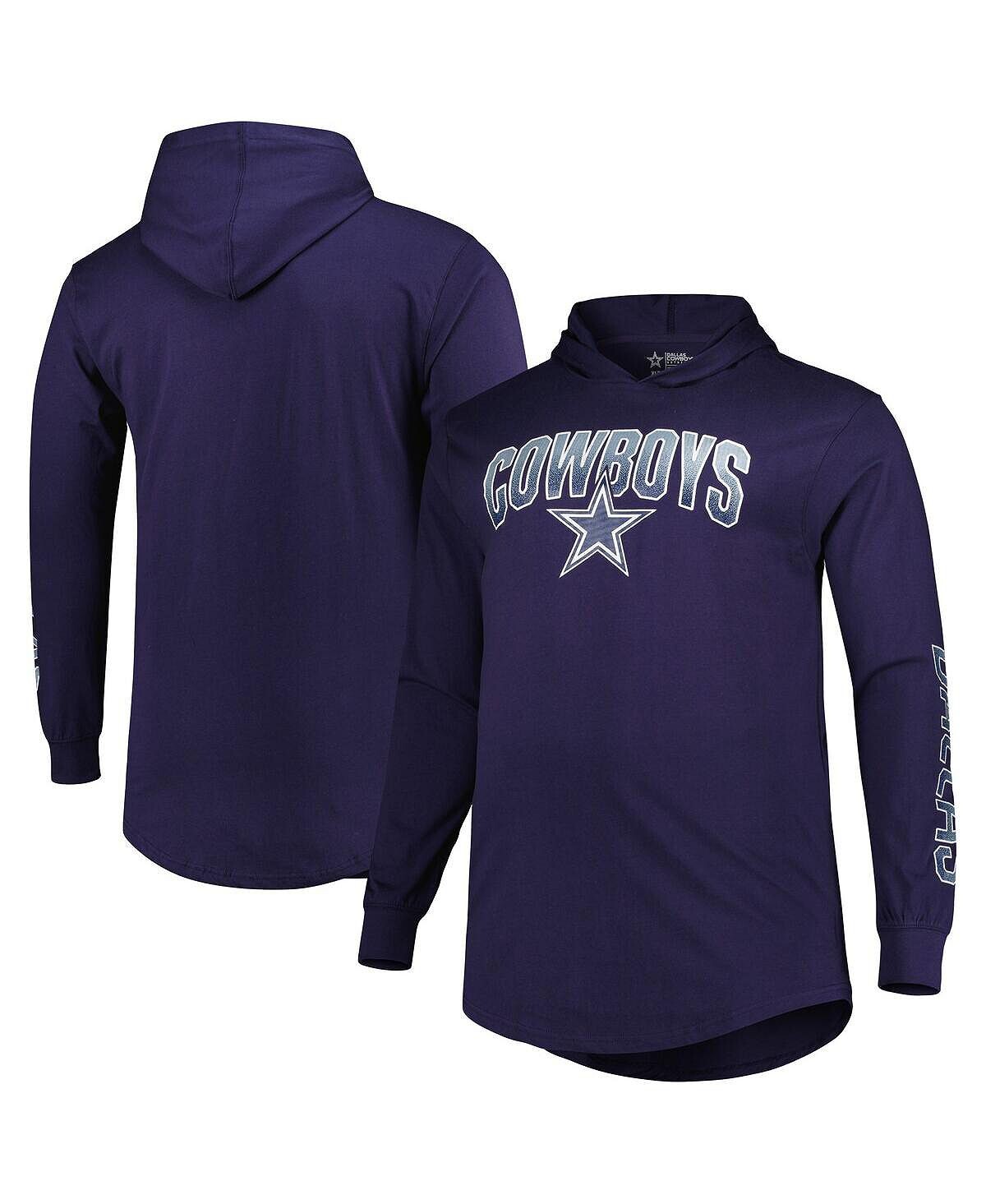 

Мужская фирменная темно-синяя толстовка с капюшоном dallas cowboys big and tall front runner pullover Fanatics, синий
