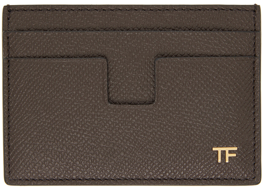 

Коричневый держатель для карт с зажимом для денег TOM FORD