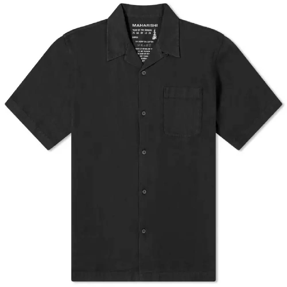 Рубашка с коротким рукавом Maharishi Hemp, черный maharishi polartec tech