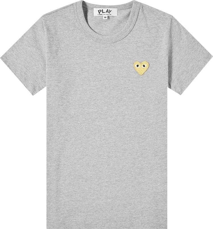 

Футболка Comme des Garçons PLAY Heart Logo T-Shirt 'Grey', серый