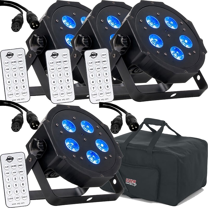 

ADJ American DJ Mega Hex Par — LED Par, светодиоды RGBAW+UV (4) с сумкой и кабелями