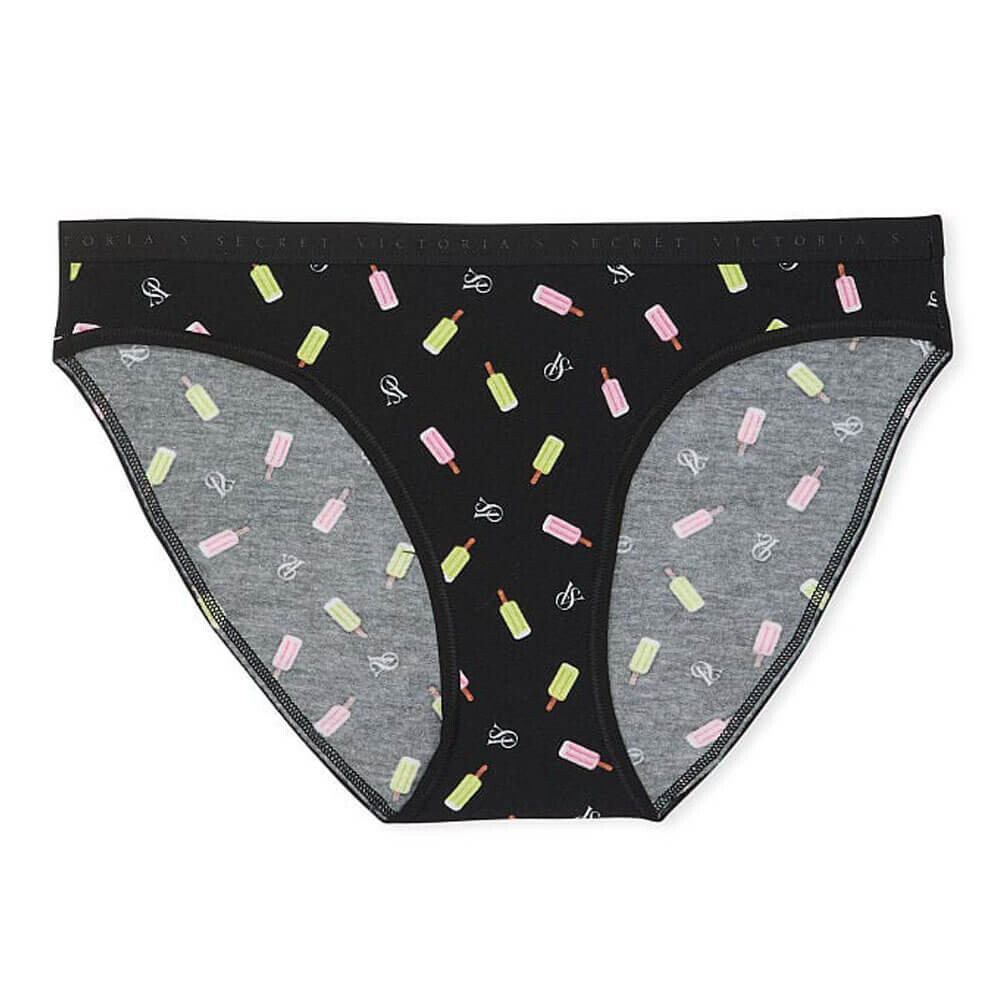 

Трусики-бикини Victoria's Secret Stretch Cotton, черный/желтый/розовый