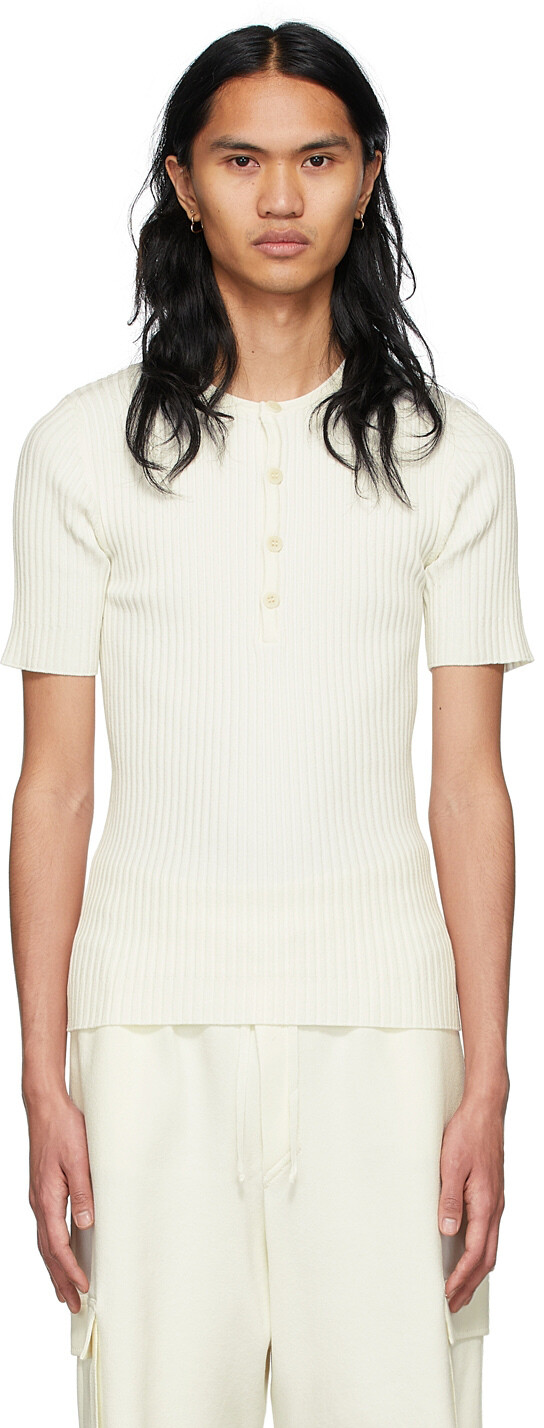 

SSENSE Exclusive Off-White Viscose Henley ANDREĀDAMO