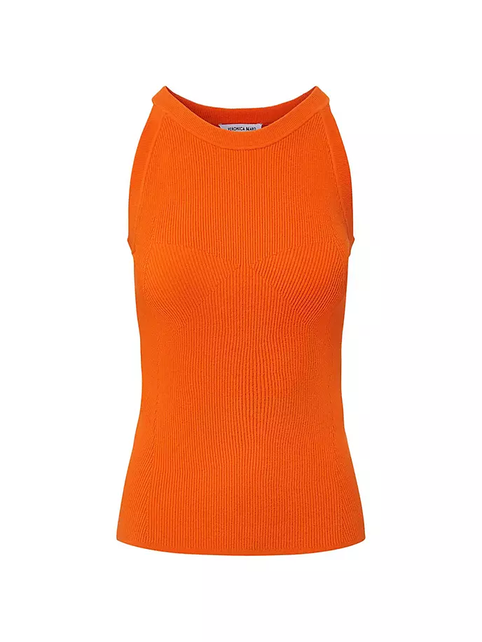 

Майка Moulin с круглым вырезом Veronica Beard, цвет deep orange