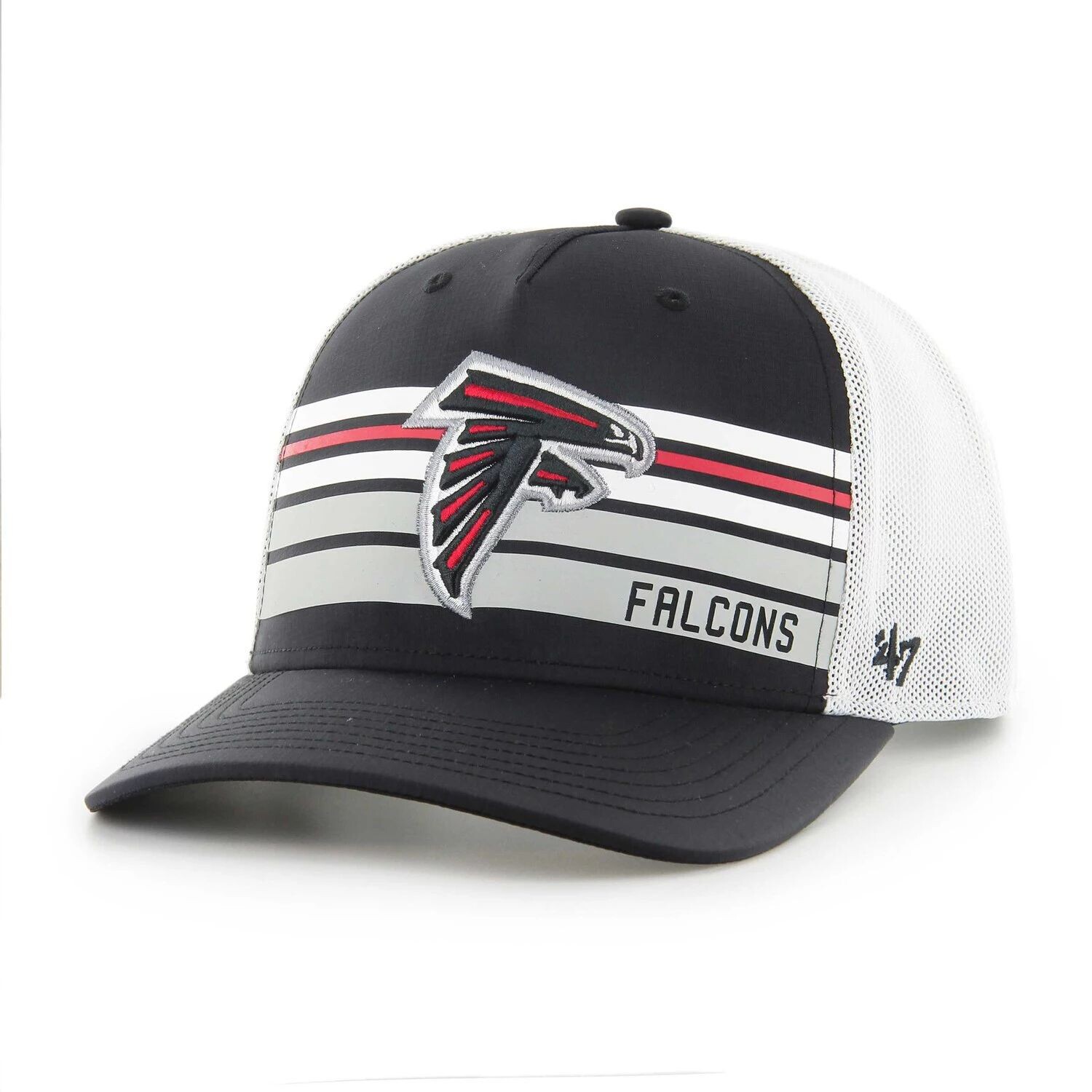 

Мужская черно-белая кепка Atlanta Falcons Altitude II MVP Trucker Snapback '47