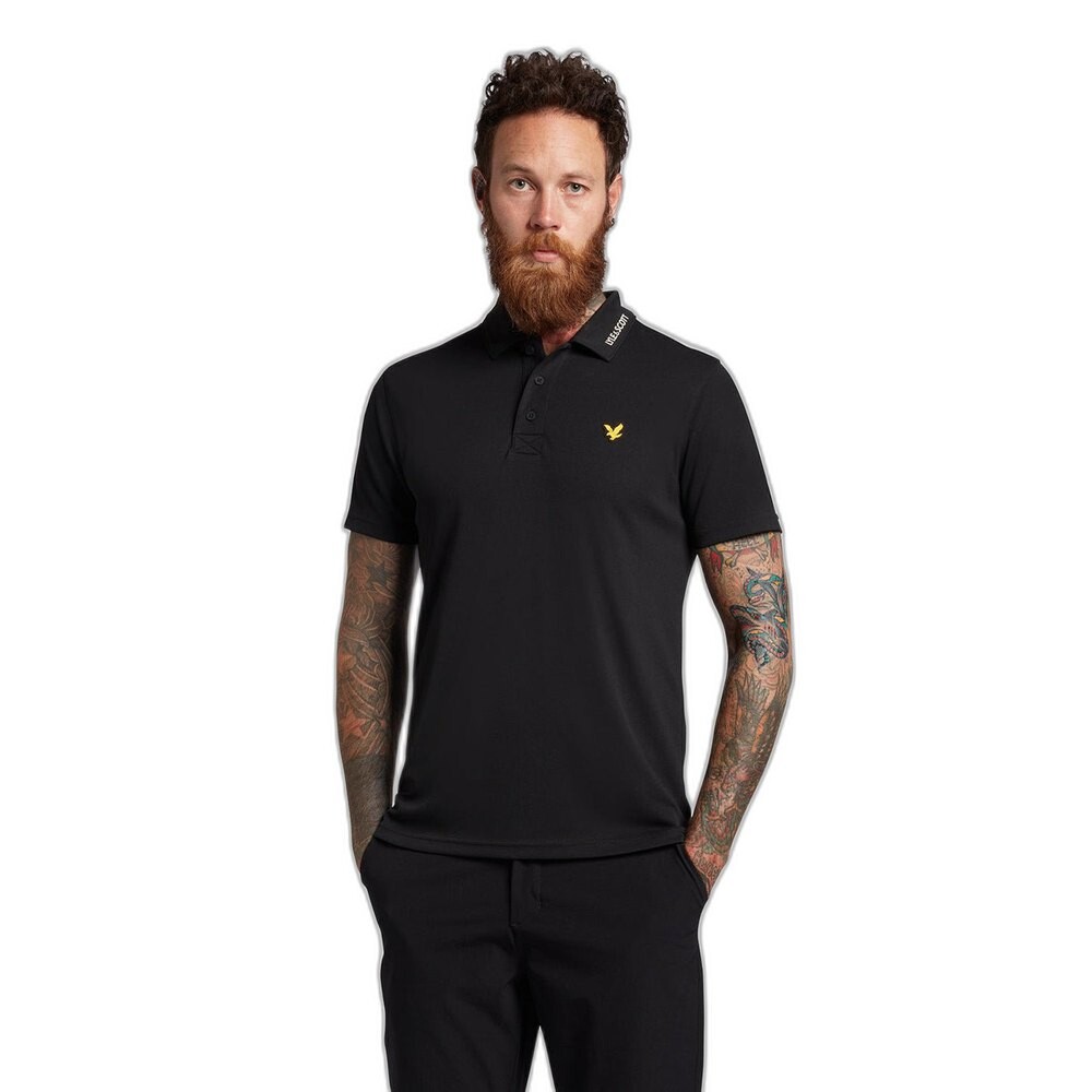 

Поло Lyle & Scott Tech Collar Logo, черный