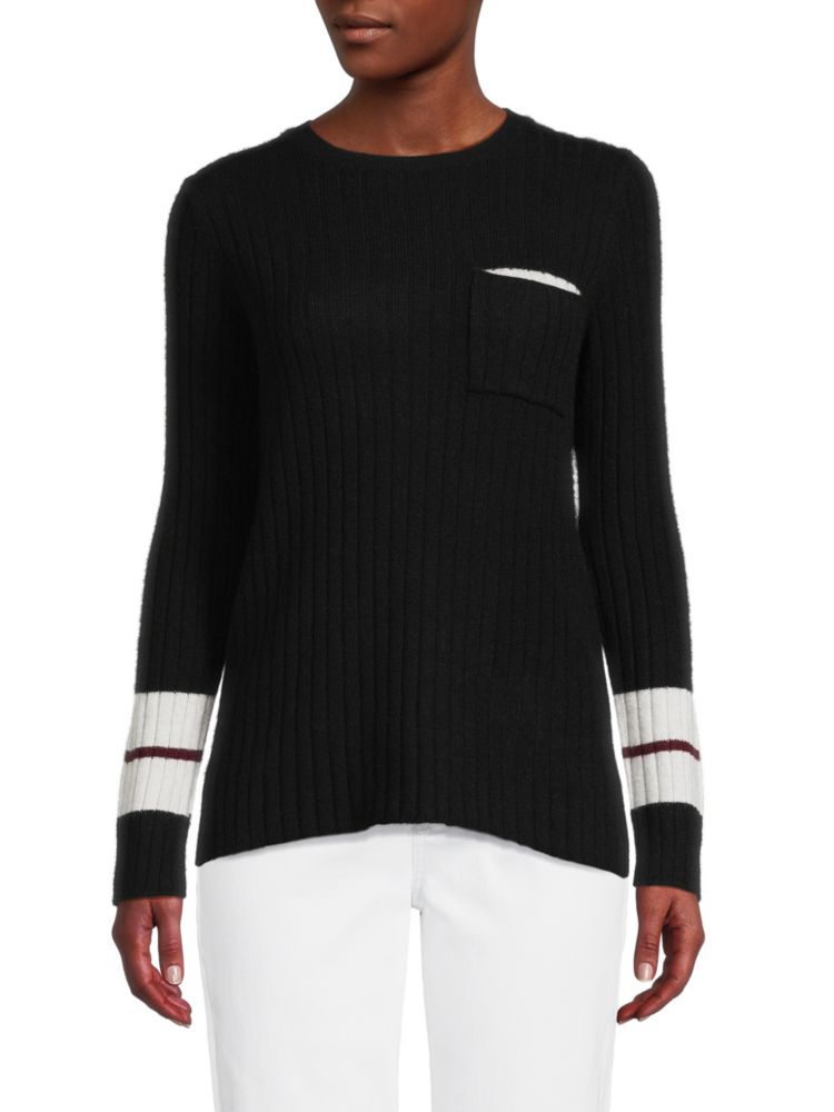 цена Карманный кашемировый свитер Amicale, черный