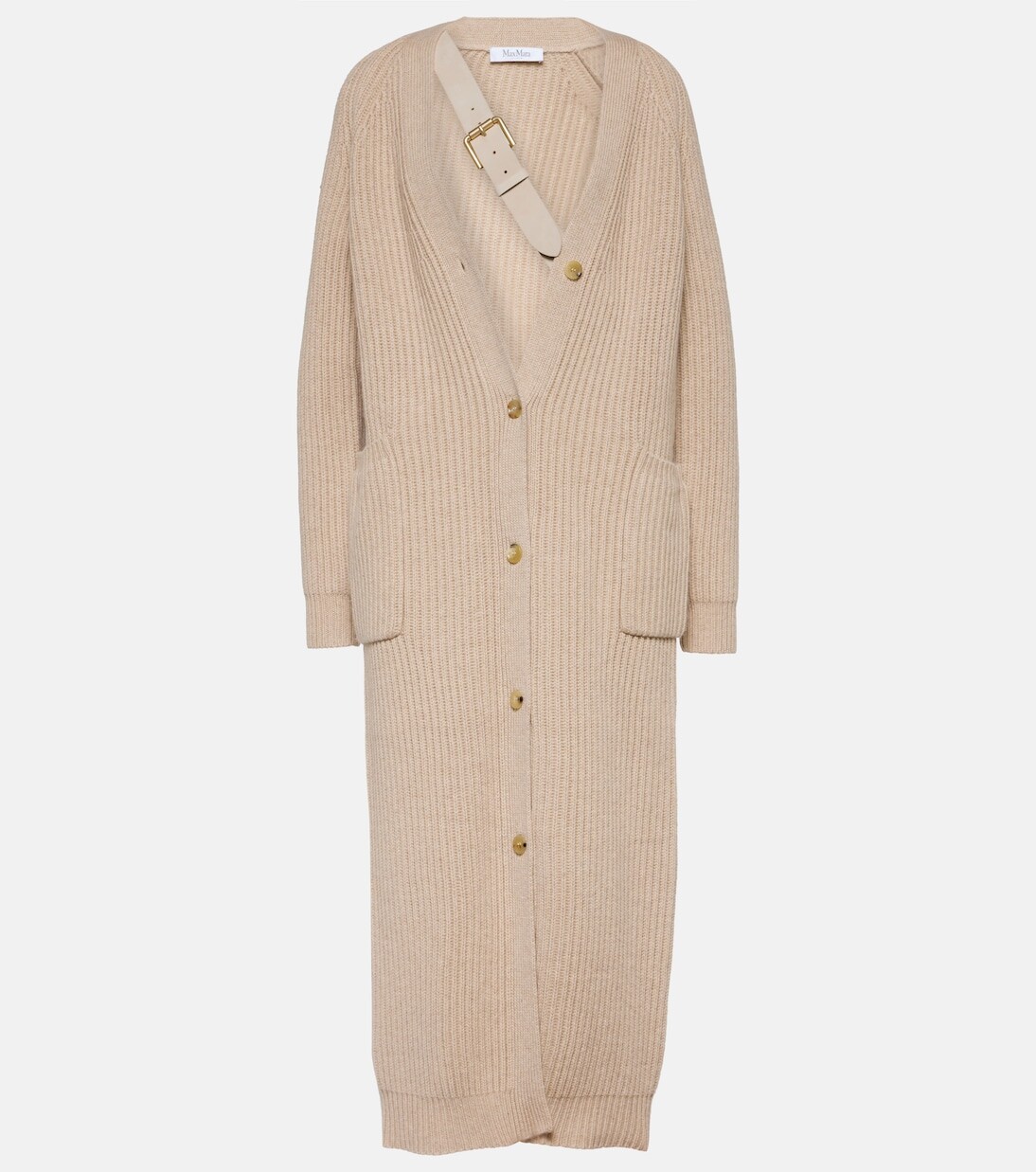 

Кардиган из суматранской шерсти и кашемира Max Mara, бежевый