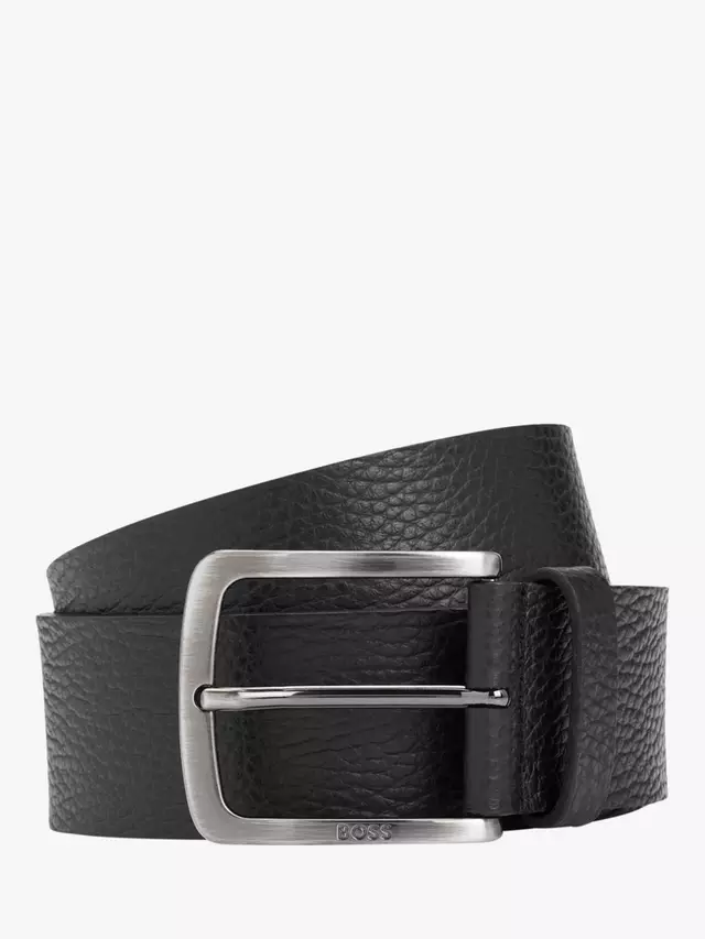 

Ремень HUGO BOSS BOSS Rich Grain Italian Leather, черный