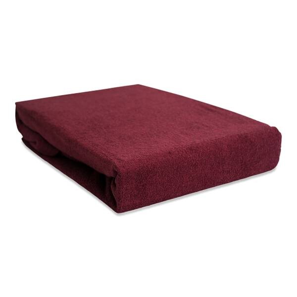 

Простынь на подгонке Hometex Premium Textiles Frottee 180-200x200, 200x32x200 см, бордовый