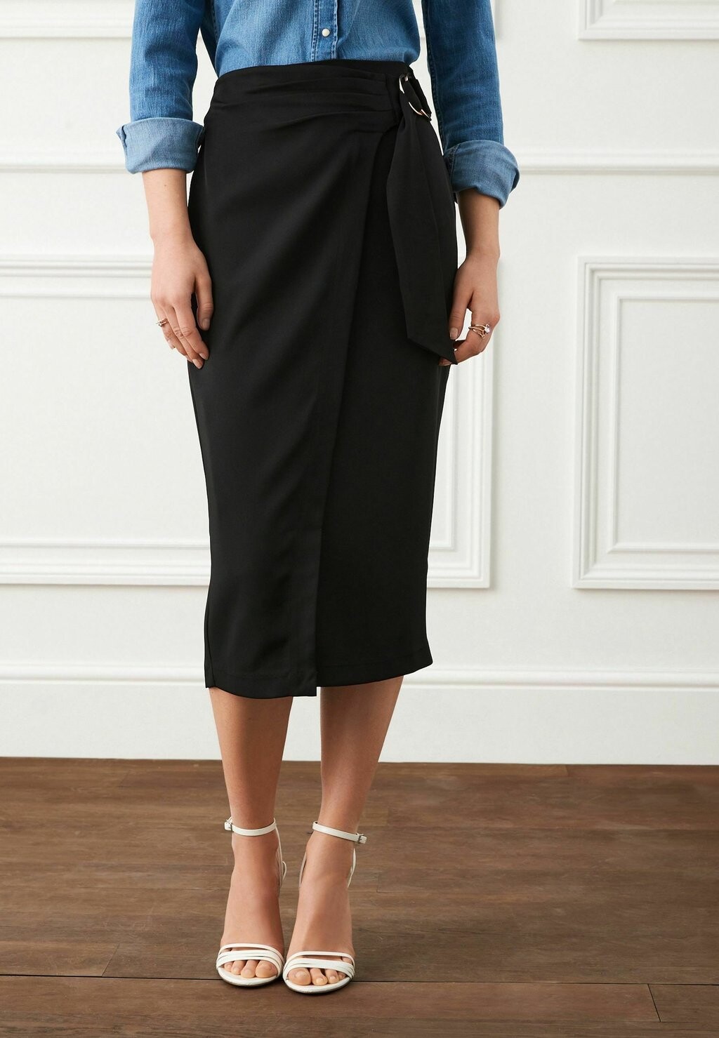 

Юбка с запахом Next, черный