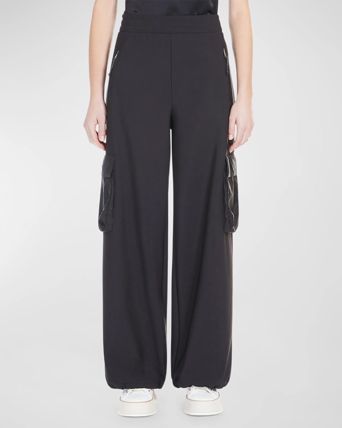 

Широкие брюки-бойфренды карго Filante Max Mara Leisure, черный