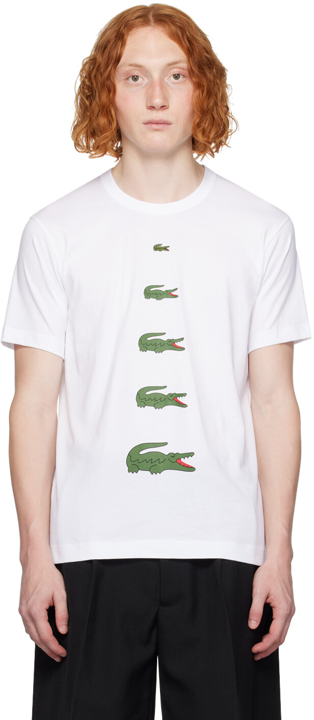

Рубашка Comme des Garcons Белая футболка Lacoste Edition Comme des Garçons