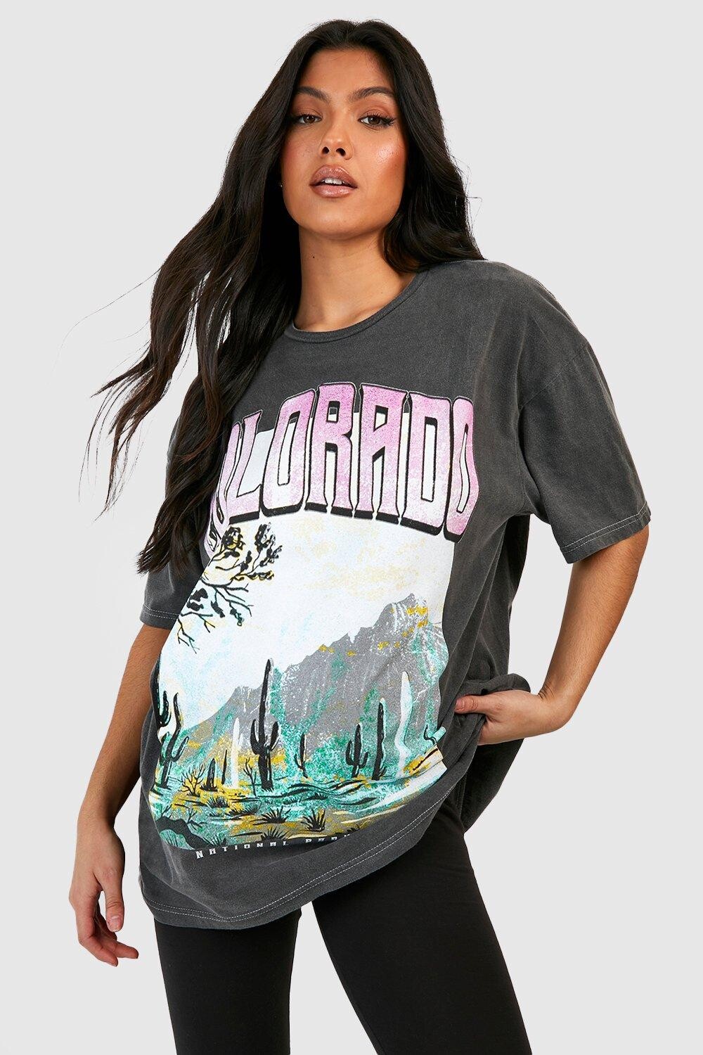 

Футболка для материалов colorado Boohoo, черный