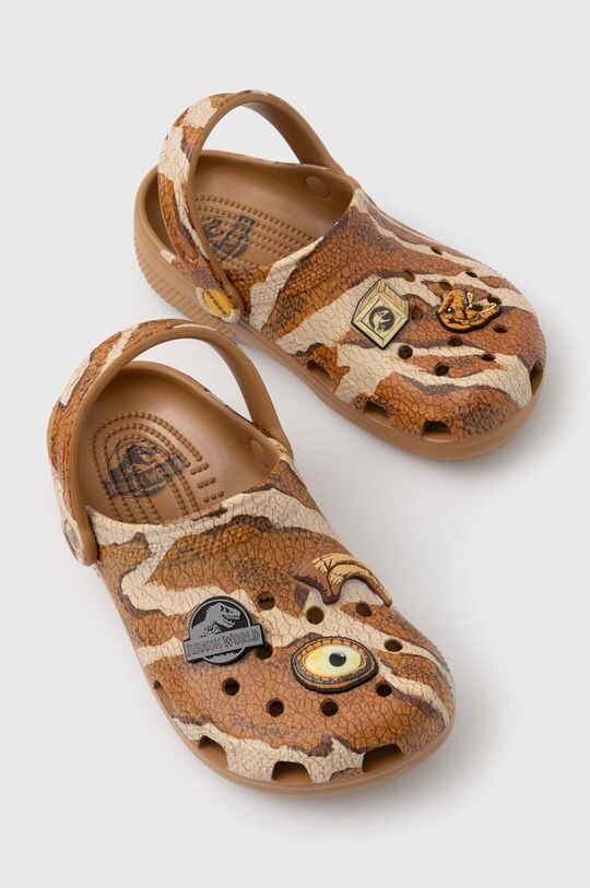 

Детские шлепанцы Crocs x Мир Юрского периода, коричневый