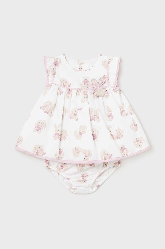 Хлопковое платье для новорожденных Mayoral Newborn, розовый