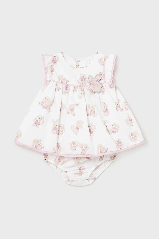 

Хлопковое платье для новорожденных Mayoral Newborn, розовый